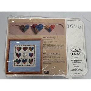 The Creative Circle 1675 Love Spoken Here Counted Cross Stitch KIT New VTG 1987